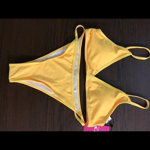 Yellow 2 piece bikini